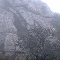 El Torcal bei Nebel Im Winter